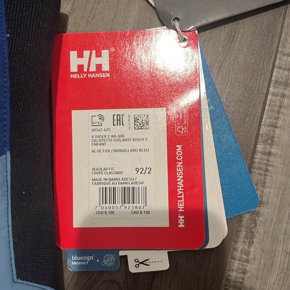 Helly Hansen kids Rider 2 insulated bib size 2 NWT - Picture 4 of 4